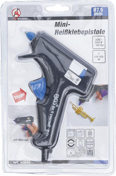 Immagine prodotto BGS Mini pistola per colla a caldo Ø stick colla 7,5 mm 7 W