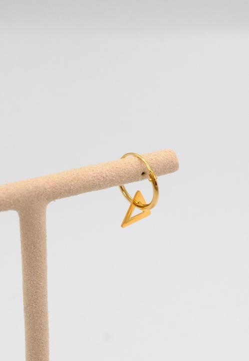 Produktbild Muau Single Creole with triangle yellow gold 750, 13mm (750/18K Gelbgold)
