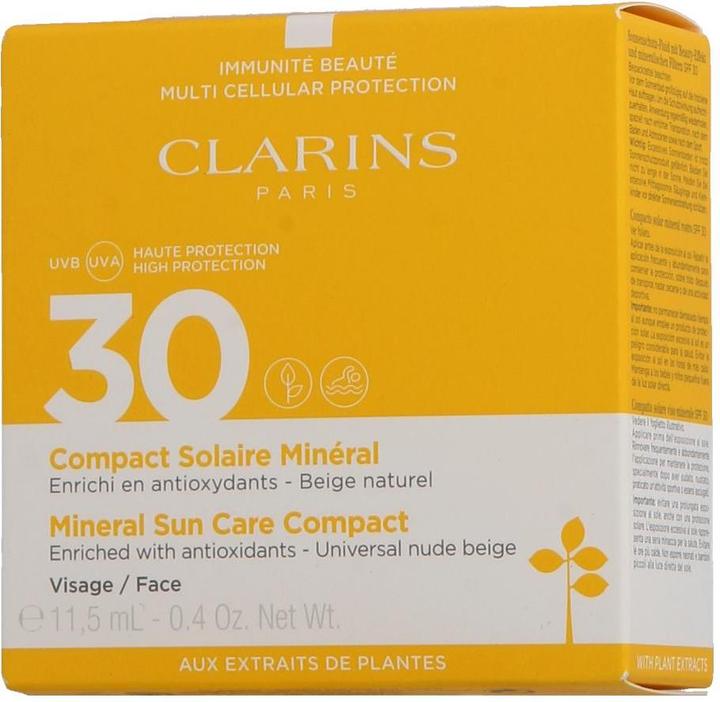 Image du produit Clarins Sun - Compact Solaire Minéral Visage SPF30 (Crème solaire visage, SPF 30, 11 ml, 103 g)