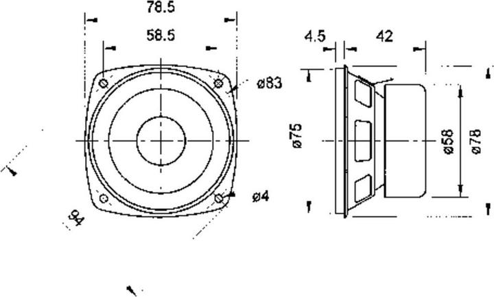 Actual product image Visaton Full range loudspeaker F 8 SC, 8 Ohm