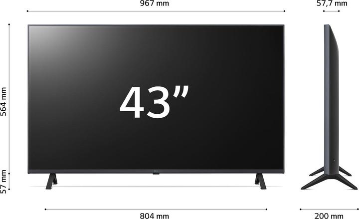 Produktbild LG 43UR78006LK.API (43", UR78, LED, 4K, 2023)