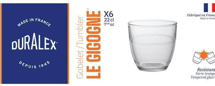 Productafbeelding Duralex Gigogne drinkglas (0.22 l)