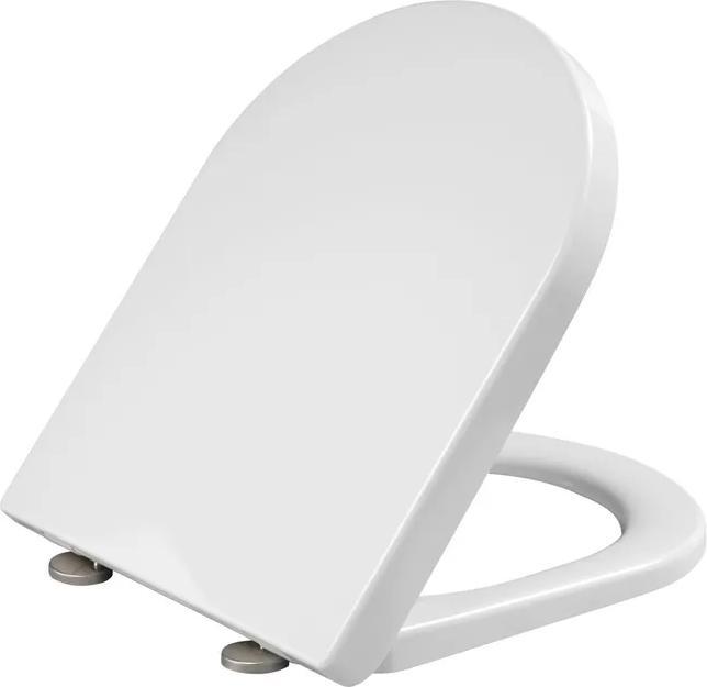 Image du produit Allibert wc-bril RAINBOW - D-vorm - thermodure - soft close - inox scharnieren - afklikbaar - wit