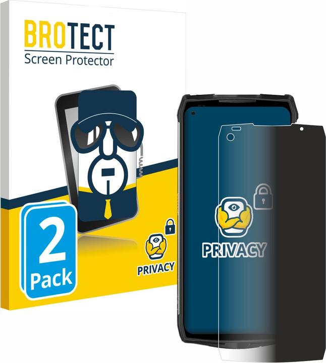 Productafbeelding BROTECT Anti-spionnetje privacyfolie Beschermfolie tegen blauw licht (2 Stuk, Ulefone Power Armor 13)