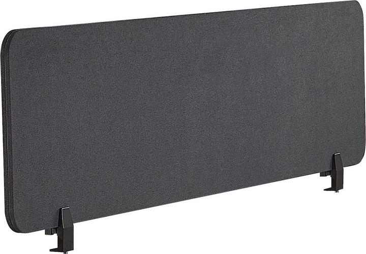 Actual product image Beliani Desk divider dark grey 130 x 40 cm WALLY (130 x 40 cm)