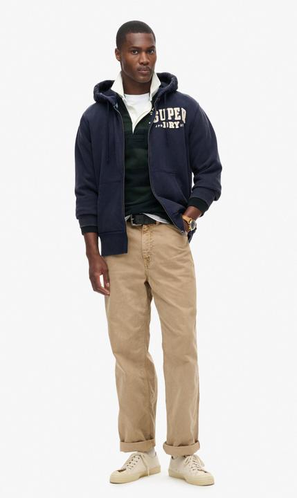 Immagine prodotto Superdry Giacca felpata Casual Vestibilità comoda Felpa con cappuccio atletica vintage con zip (M)