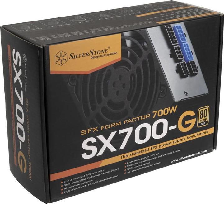 Image du produit Silverstone SST-SX700-G v1.1 SFX Bloc d'alimentation modulaire 80 PLUS Gold - 700 Watt (700 W)