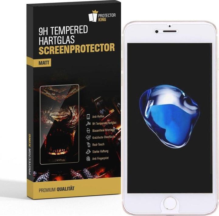 Produktbild Protectorking 2x Echtes Tempered 9H Panzerhartglas Matt Entspiegelt (2 Stück, Apple iPhone 7)