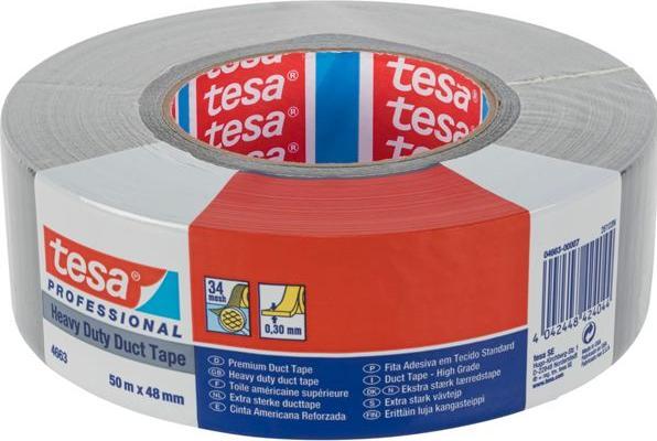 Produktbild tesa Premium Gewebeband 50m:48mm silber (48 mm)