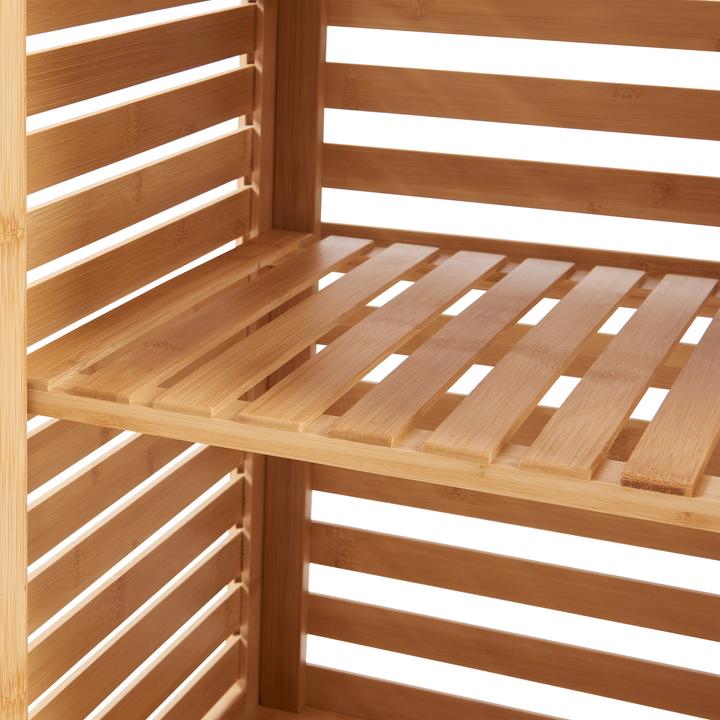 Produktbild En.Casa Hochschrank Boksereys 180x35x35 cm Bambus (180 x 35 x 35 cm)