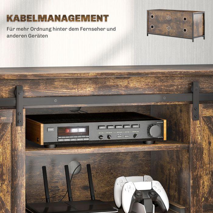 Produktbild Swisshandel24 TV-Schrank, Fernsehtisch für Fernseher bis zu 60 Zoll, Lowboard, Fernsehschrank (120 x 40 x 54 cm)