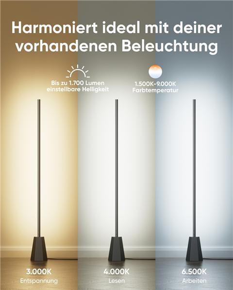 Image du produit eufy Lampe de sol d'intérieur E10 (1500 lm)