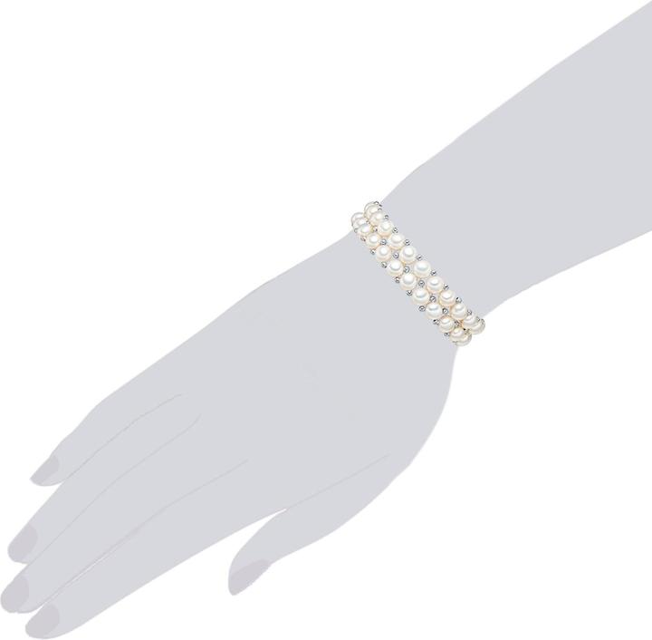 Produktbild Valero Pearls Damen Sterling Silber Süsswasser-Zuchtperle silber 19,0 cm - 3116 (19 cm, Sterling Silber)