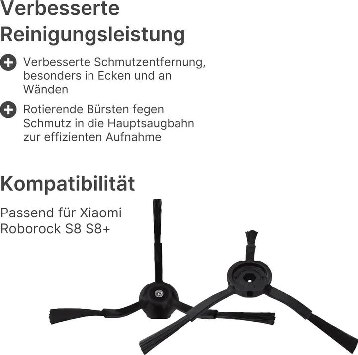 Immagine prodotto Hermex Spazzole laterali alternative Spazzole laterali per Xiaomi Roborock S8 S8+