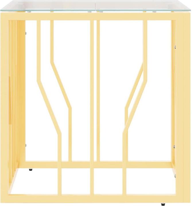 Produktbild VidaXL Couchtisch Golden 50x50x50 cm Edelstahl und Glas (50 x 50 x 50 cm)
