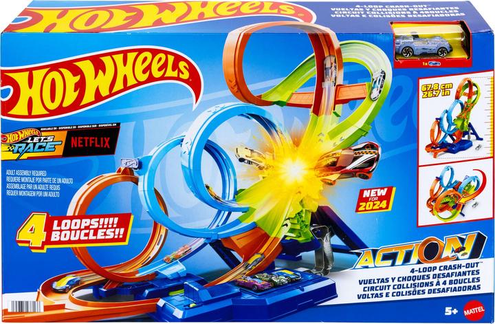 Actual product image Hot Wheels Action 4 Loopings Crash Danger