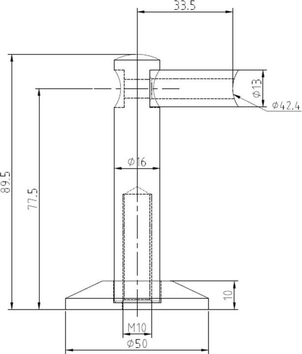 Image du produit OK-Line supports de main courante mod+AMMAqA-le 05 avec rondelle de paroi tra (Acier)