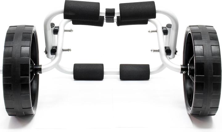 Immagine prodotto Wiltec Carro di trasporto Alu Pliable 45kg Kayak Canoë Avec Roues PU & Sangles en Nylon Fixation Sécu