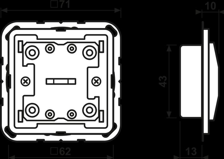 Image du produit JUNG LSCD10911ST KNX universel 1p. Bouton-poussoir