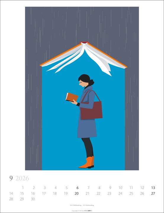 Actual product image Book Love Kalender 2026 (30 x 39 cm, German)