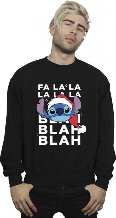 Actual product image Disney Mens Lilo And Stitch Christmas Blah Blah Blah Sweatshirt (S)