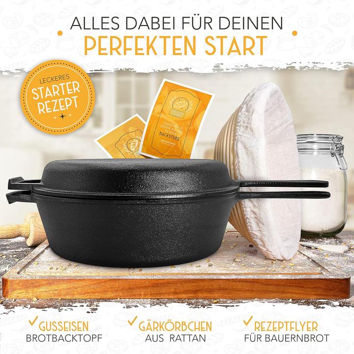 Actual product image Krustenzauber Bread pot (26 cm, Casserole + Stewpot, Cast iron)