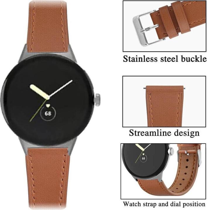 Produktbild Cover-Discount Google Pixel Watch 3 - 45mm - Ersatzband Armband Leder (Leder)
