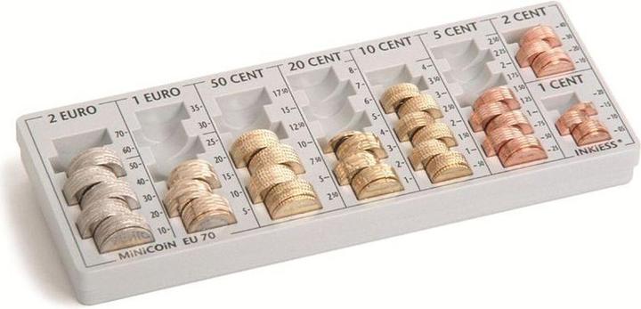 Inkiess Kasseneinsatz Minicoin EU 70 (BxTxH) 28,0x11,0x3,5 cm lichtgrau