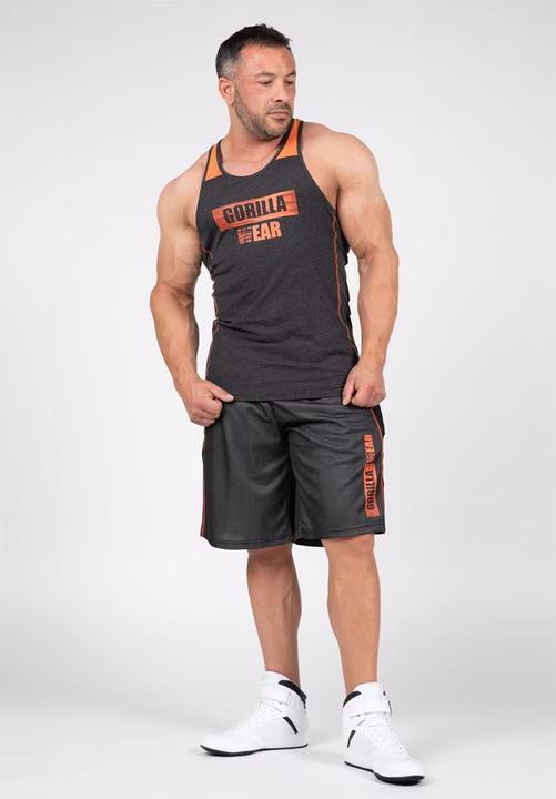 Produktbild Gorilla Wear Wallace Mesh Shorts Grau/Orange (S/M)