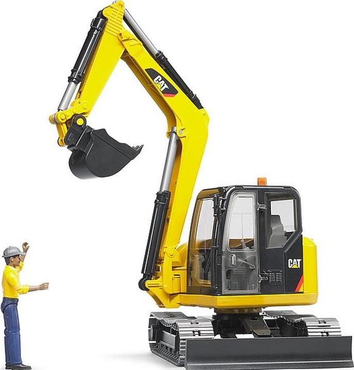Immagine prodotto Bruder Mini escavatore Cat con operaio edile