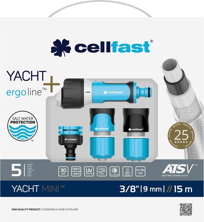 Immagine prodotto Cellfast Kit da giardino 15m 3/8" con teste Yacht Mini (15 m, 9 mm)