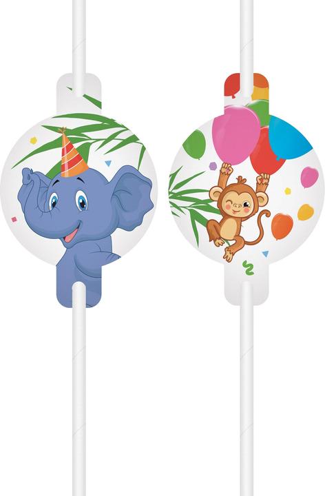 Produktbild JT Lizenzen Safari Papier Trinkröhrli:FSC zertifiziert (4 x)