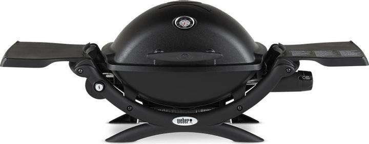 Weber Gas Grill Q 1200 Black with 1 Burner and Lid Thermometer (2.49 kW)