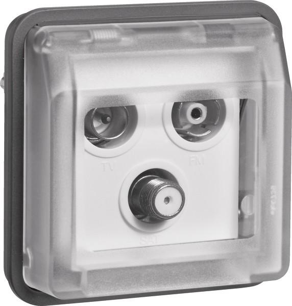 Berker Antenna socket insert 3hole SAT W.1 grey (Plug socket)