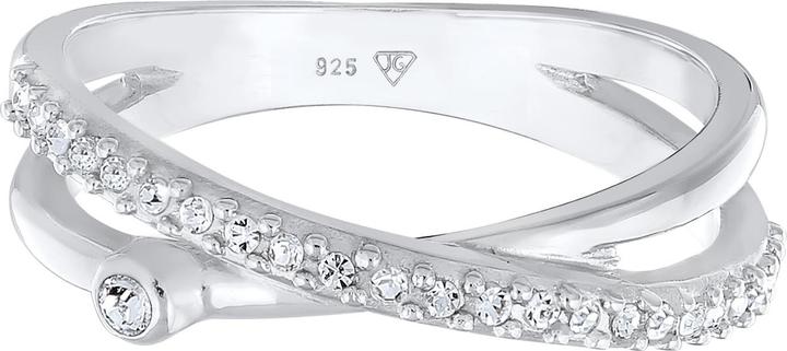 Produktbild Elli Kristall Ring, Twisted (54, 925 Silber)