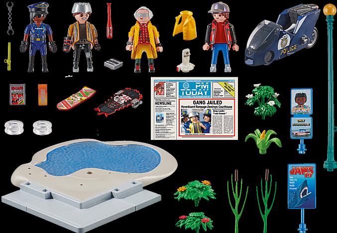 Actual product image Playmobil Back to the Future Part II Pursuit with Hoverboard (70634, Playmobil Back to the Future)