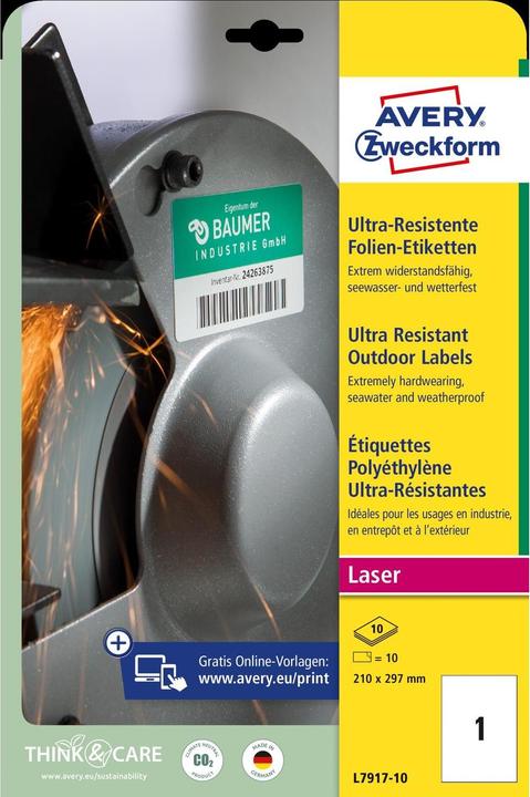Actual product image Avery Ultra-Resistant Foil Labels