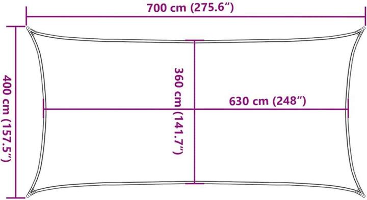 Immagine prodotto VidaXL Tenda da sole (400 x 700 cm)