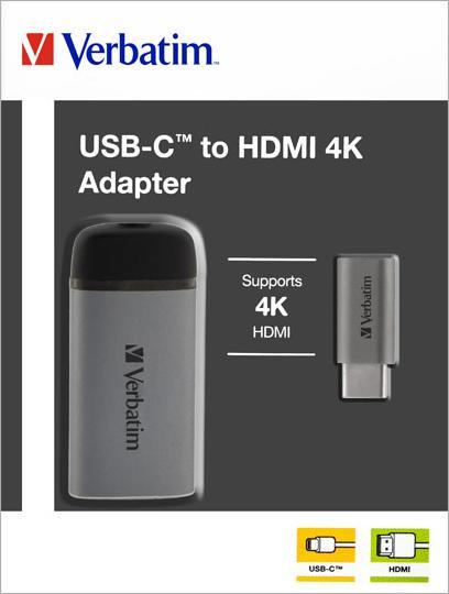 Produktbild Verbatim USB Typ-C zu (HDMI, 5.50 cm)