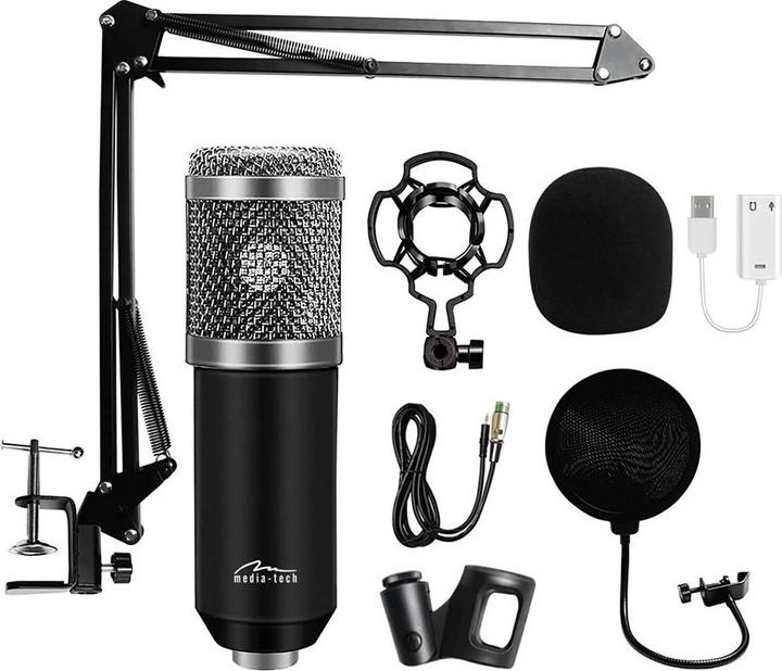 Produktbild Media-Tech STUDIO&STREAMING-MIKROFON – Professionelles Kondensatormikrofon (schwarz).