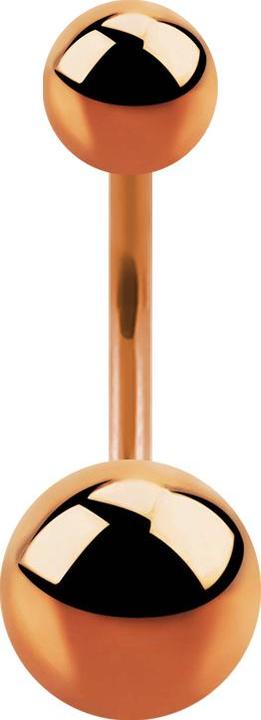 Immagine prodotto Star Piercing Micro Banane rosegold mit zwei Kugeln (senza ottone, Acciaio chirurgico 316L)