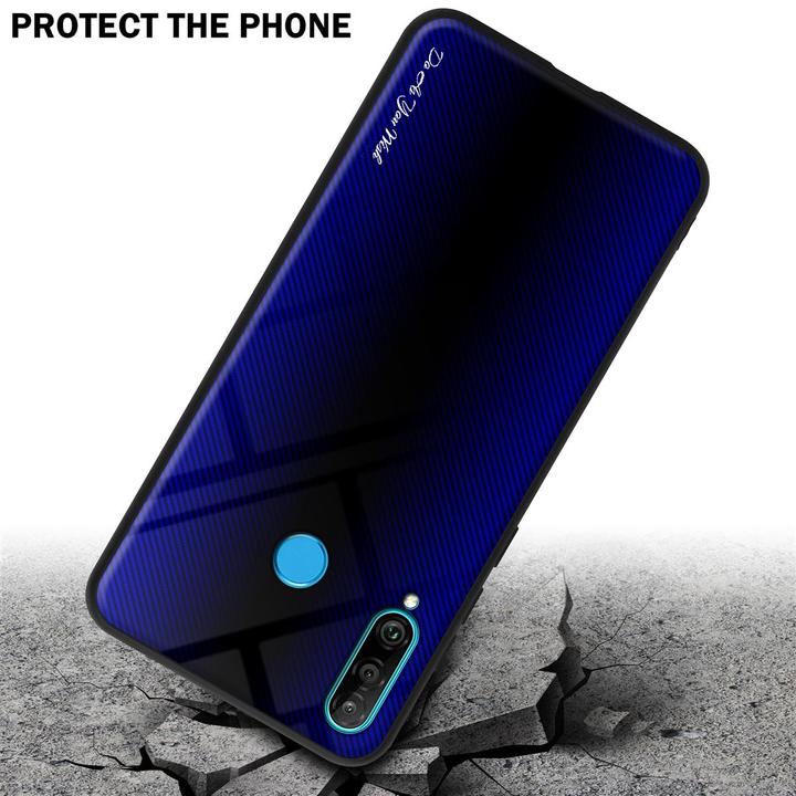 Actual product image Cadorabo TPU Striped Glass Cover (Huawei P30 Lite)