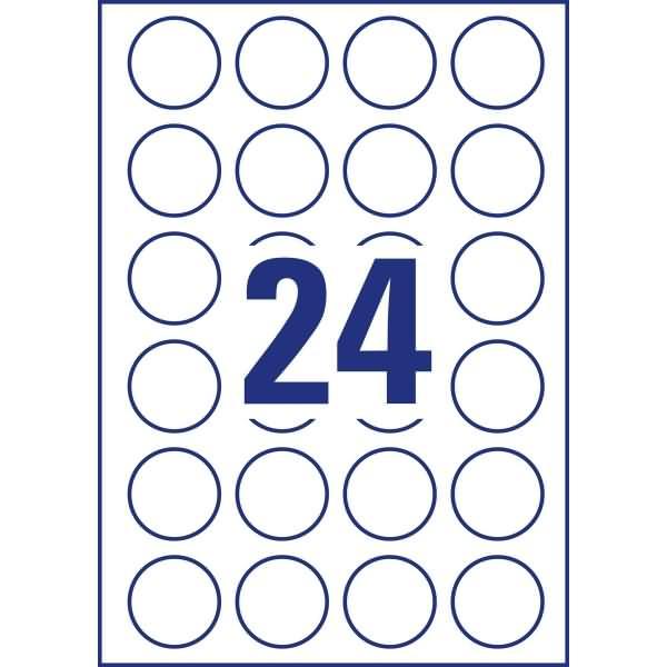 Produktbild Avery 240 Zweckform Etiketten L3415-10 weiss 40.0 x 40.0 mm