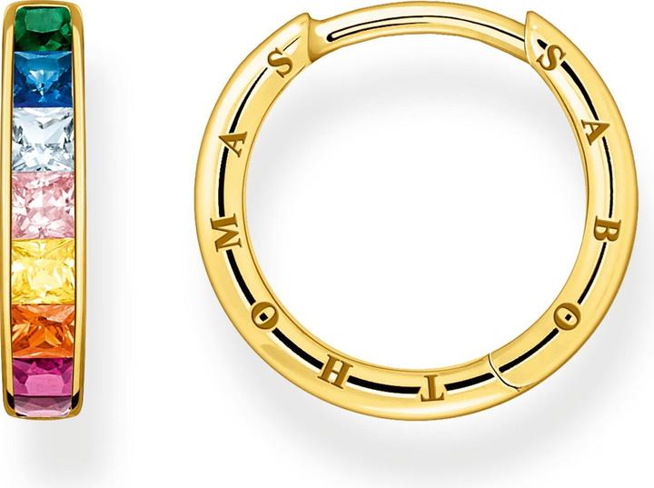 Thomas Sabo Creolen Bunte Steine Pavé Gold- CR668-996-7 (925er Silber)