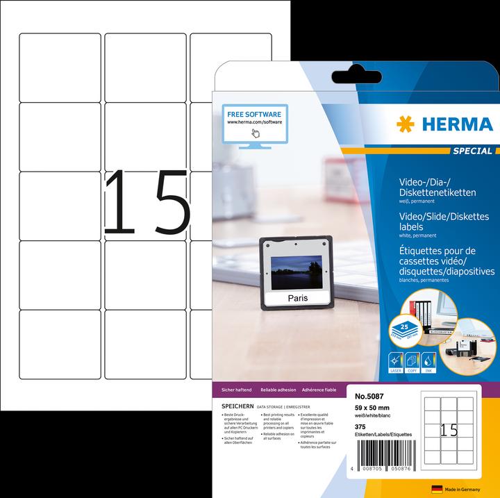 Produktbild HERMA ZIP-Disketten Etiketten A4