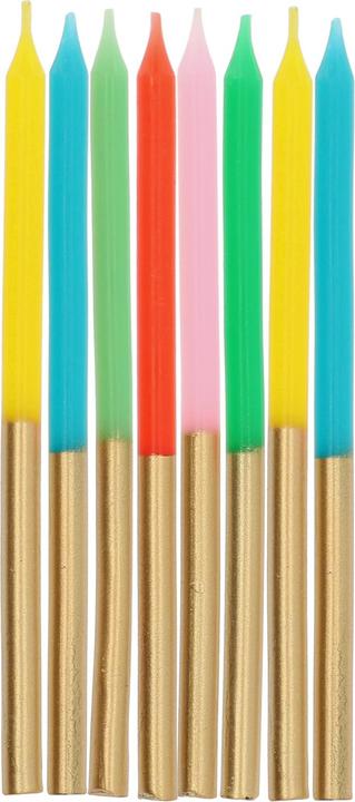 Folat Candele Retro Metallic 10cm - 24 pezzi (24 pz.)