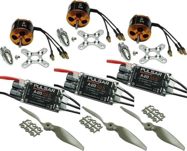 Immagine prodotto Pichler Set di motori elettrici a 3 motori per Junkers JU 52