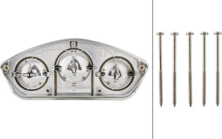 Actual product image Hella 10 tail lights right bulb technology installation 2SD 343 440-047