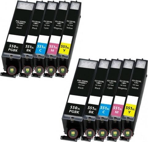 Produktbild Hermex Kompatible Tintenpatrone XL für Canon PIXMA MG5450 (M, Y, PGBK, C, BK)