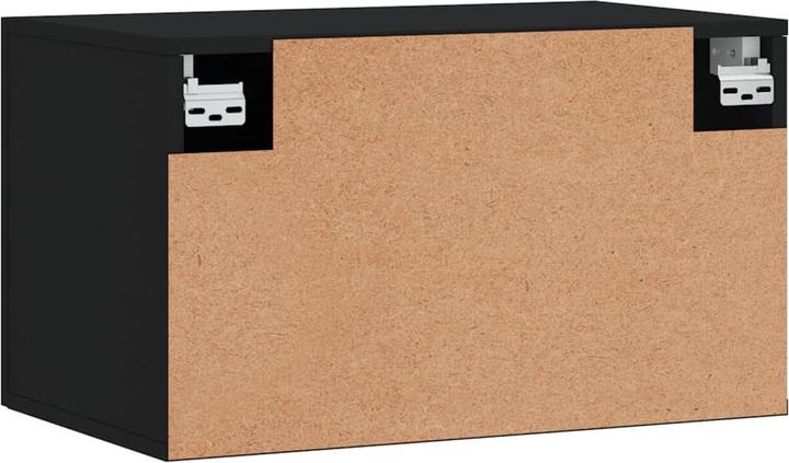 Produktbild VidaXL Wandschrank Schwarz 60x36,5x35 cm Holzwerkstoff, Farbe (60 x 36,5 x 35 cm)